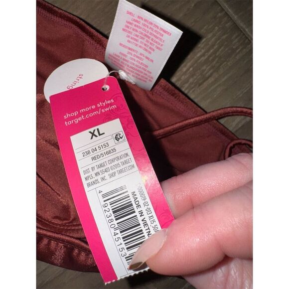 Xhilaration Women's XL Rust Red String Bikini Bottom Adjustable Ties - Picture 3 of 9